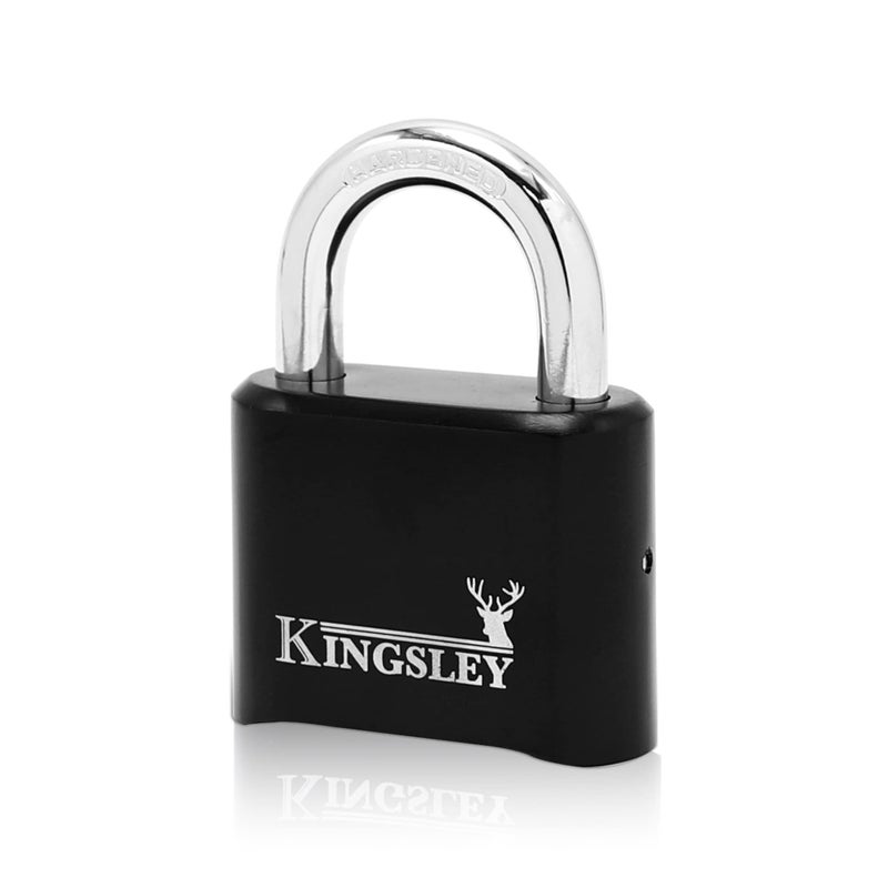 Kingsley Locks 22L Set Your Own Black Combination Lock, Hardened Steel, Heavy Duty Outdoor Weatherproof Combo Lock for Sheds, Fence, Gym Lock, Gate, Sports Locker (1 Pack) - Image 3